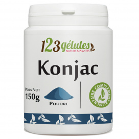 Konjac en gélules et poudre - Glucomannane - Coupe Faim Konjac en gélules et poudre - Glucomannane - Coupe Faim