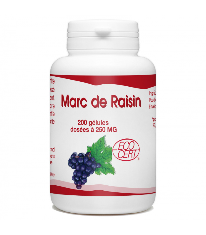 Marc de Raisin Bio 250 mg 200 gélules