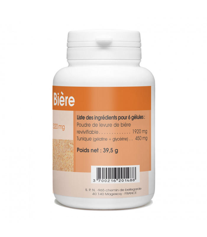 Levure de Bière Revivifiable - 100 gélules - 320mg Levure de Bière Revivifiable - 100 gélules - 320mg