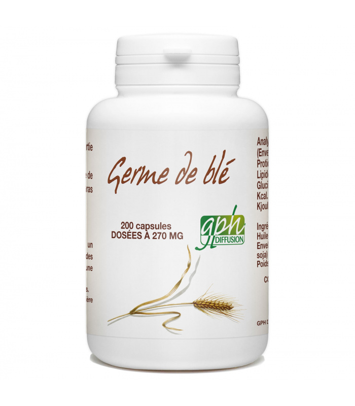 200 capsules de Germe de Blé dosées à 270 mg Bienêtre