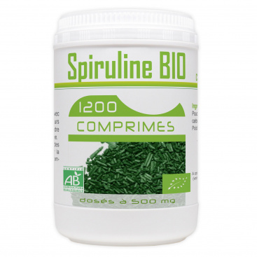 Spiruline Bio 500 mg - 1200 comprimés