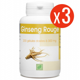 Ginseng Rouge - 300 mg - 200 Gélules X 3