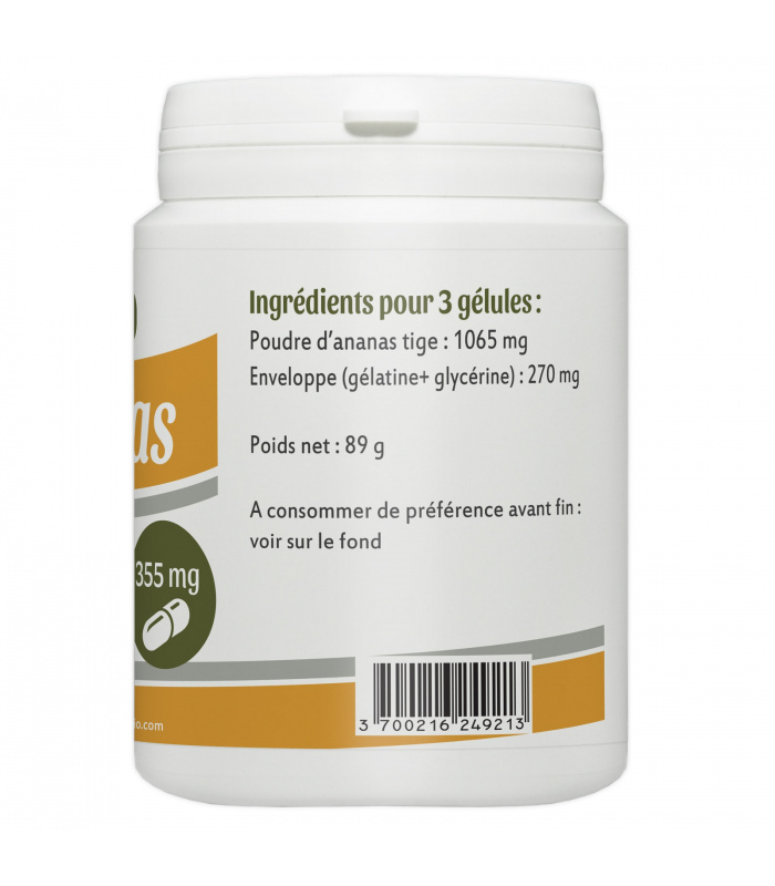 Ananas Tige - 600 mg - 200 comprimés (Bromeline) - Minceur Ananas Tige - 600 mg - 200 comprimés (Bromeline) - Minceur