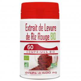 Extrait de levure de Riz Rouge Bio 1,6% - 60 comprimés de 600 mg