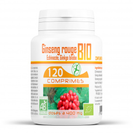 Ginseng rouge, Echinacée, Ginkgo biloba - 400 mg - 120 comprimés